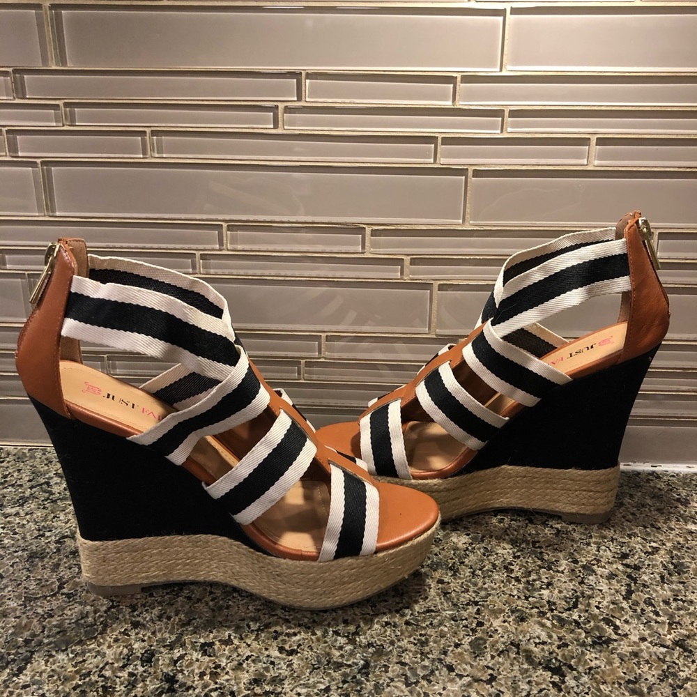 JustFab Cross Strap Wedge